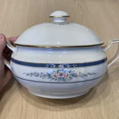 Noritake ノリタケ 蓋付き スープボウル スープポット 花柄 陶器