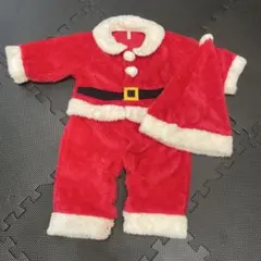 サンタロンパース ふわふわ（帽子付き） 70〜80