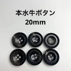 NO.131　　本水牛ボタン　水牛釦　角ボタン