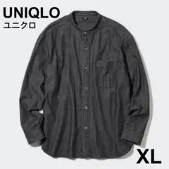 UNIQLO デニムオーバーサイズスタンドカラーシャツ（長袖）ユニセックス XL