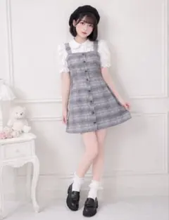 evelyn量産型フリル付き チェック柄 ミニスカートROJITA リズリサ