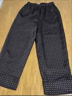 23区 ドット柄イージーパンツ 焦げ茶 32