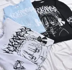 VOLCAN & APHRODITE 黒 グラフィックニット