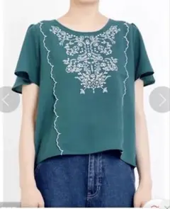 MAJESTIC LEGON 刺繍スカラップブラウスのサムネイル