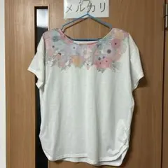 フラワープリントTシャツ 半袖　4L 大きいサイズ