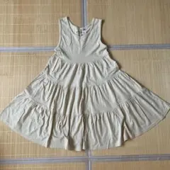 マーキーズ　LSP コットンノースリーブテイアードワンピース 130 ベージュ