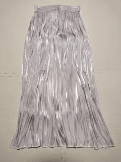 アーバンリサーチ　シルバー プリーツ ロングスカート