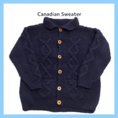 Canadian Sweater カウチンニットカーディガン ネイビー