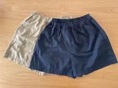 無印良品　ショートパンツ　 ダークベージュ　ブラック　2枚セット　130㎝