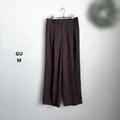 GU ローウエストバギーパンツ ダークブラウン　M⚪︎344667