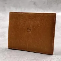 LOEWE アナグラム レザー キャメル メンズ 折り財布 8112