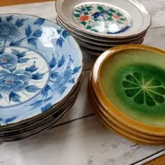 有田焼など 唐山窯 龍家窯 深皿 カレー皿　中皿 14枚セット❤昭和レトロ❤