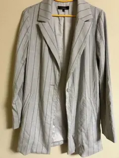 rienda グレー ストライプ ジャケット M