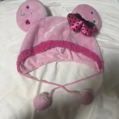 ディズニー マフラー ファンキャップ ミニー ピンク ヒョウ柄 - メルカリ