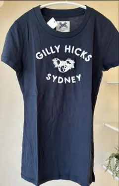 ギリーヒックス Tシャツ GILLY HICKS アップリケロゴ 刺繍コアラ 紺のサムネイル