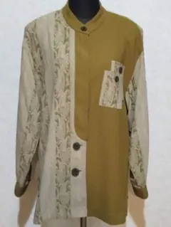 レディース　長袖　トップス　シャツブラウス　おしゃれなデザイン　渋い　M 美品