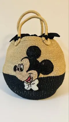 【未使用品】BEAMS BOY ディズニー　ビーズ刺繍 かごバッグ 黒 BEAMS BOY / Disney Collection | B_MAG（ビーマグ） | Ray