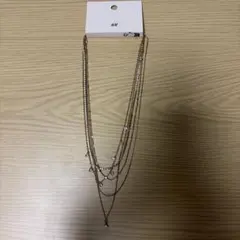 H&M ゴールドカラー マルチチェーンネックレス