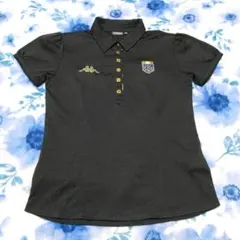 Kappa ブラック ゴルフウェア ポロシャツ