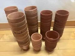 処分価格変更 고장·부품용 素焼き鉢 2.5号30鉢＋テラコッタ25鉢 バラ売不可