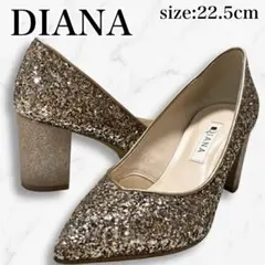 未使用級】DIANA パンプス グリッター ポインテッドトゥ 25cm - メルカリ