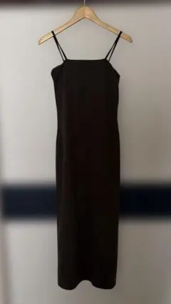 ダークブラウン キャミワンピース