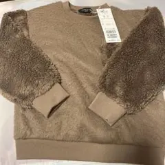 ベージュ フリース トレーナー ボア袖 新品タグ付き　コムサイズム