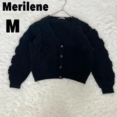 ♥Merilene♥ (M) ポンポン付きニットカーディガン 毛100%のサムネイル