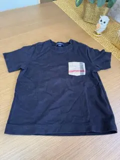 BURBERRY❁⃘*.゜ブラックTシャツ チェック柄ポケット 100cmのサムネイル