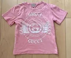 3連休SALE⭐️【GUCCI】 キッズ110 ピンク ロゴ半袖ワンピース - メルカリ