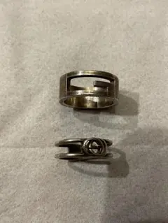 GUCCI シルバー925 オープンリング ロゴデザイン
