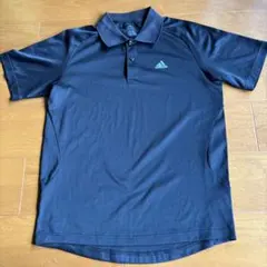 adidas 黒 ポロシャツ メンズウェア　M