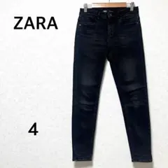 ザラ スキニーデニム　ジーンズ　ストレッチ　レディース　Gパン　ブリーチ　グレー