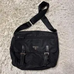 PRADA プラダ メッセンジャーバッグ ナイロン レザー 三角ロゴ