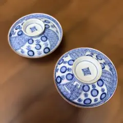 古伊万里小皿 二枚 NO.6 古伊万里皿 古伊万里染付皿 古伊万里絵皿