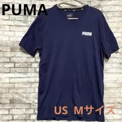 PUMA プーマ　Tシャツ　ネイビー　Vネック