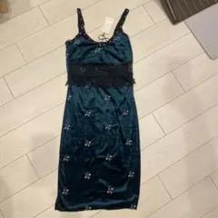 ザラ トラファルック ZARA Trafaluc ベロアキャミワンピース 新品
