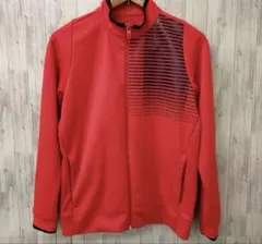 adidas 朱色ジャージ ジップアップ130㎝