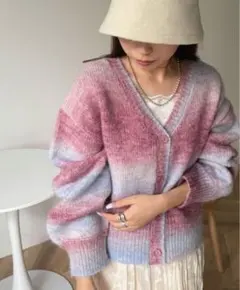 グラデーションニットカーディガン WEGO