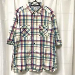 Kearney House カラフルなチェック柄 フラップ付き胸ポケット×2