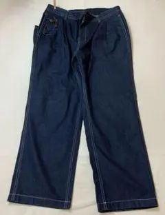 grn デニム 火遊びキャンパー ルーズパンツ アウトドアパンツ L