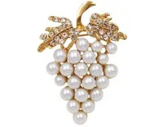 卒業式♡入学式♡ブローチ♡ぶどう☆パール☆ラインストーン♡新品送料無料