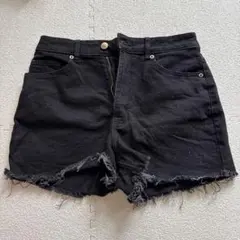 H&M ブラックショートパンツ EUR 36 デニムショートパンツ