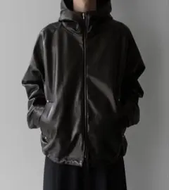 9/7迄 ssstein Leather Hooded Jacket