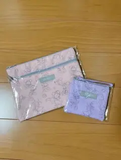 ディズニー100周年　ファスナー付ポーチ　ストラップ付ミニポーチ　2点セット