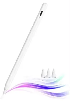 【新品未使用】タッチペン ホワイト 替え先端3個付き iPad
