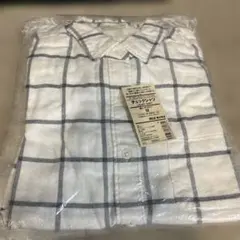 MUJI チェックシャツ M アイボリー