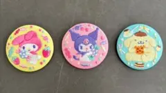 サンリオキャラクター 刺繍缶バッチ 3個セット