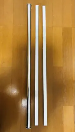 【DIY素材】スチール製 支柱＆角パイプ 3本長さ約89cm 【同梱値引きOK】