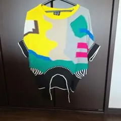 HIROKO KOSHINO アートデザイン ニットトップス 38のサムネイル